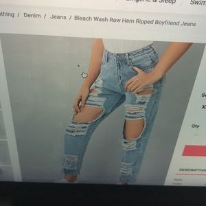 Ripped boyfriend jeans never worn!